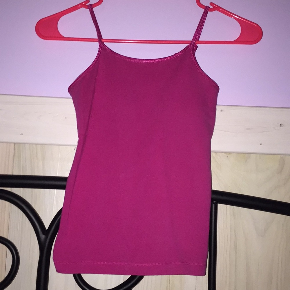 High neck hot pink cami